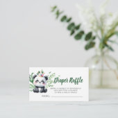 Schattigee Panda Baby shower Waterverf Luier Raffl Informatiekaartje (Staand voorkant)