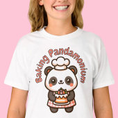 Schattigee panda bakken Pandamonium Punny Cake T-shirt