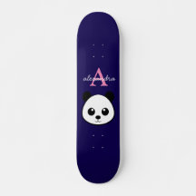 Schattigee Panda Beer Aangepaste Monogram Violet A