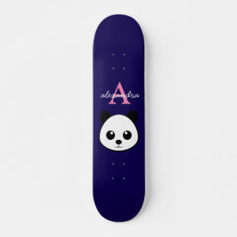 Schattigee Panda Beer Aangepaste Monogram Violet A Skateboard