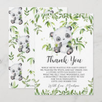Schattigee Panda Beer Bamboe Groen Baby shower