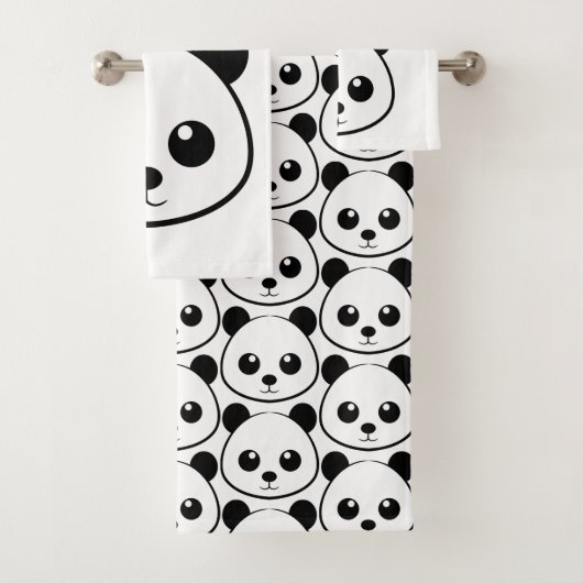 Schattigee panda beer custom Monogram Bad Handdoek (Insitu)