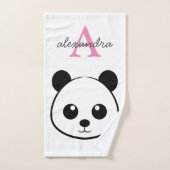 Schattigee panda beer custom Monogram Bad Handdoek (Handdoek)