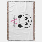 Schattigee panda beer custom Monogram Deken (Voorkant Verticaal)