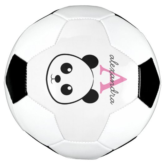 Schattigee Panda Beer Custom Monogram – Gepersonal Voetbal (Gedraaid)