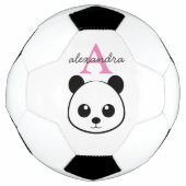 Schattigee Panda Beer Custom Monogram – Gepersonal Voetbal (Voorkant)
