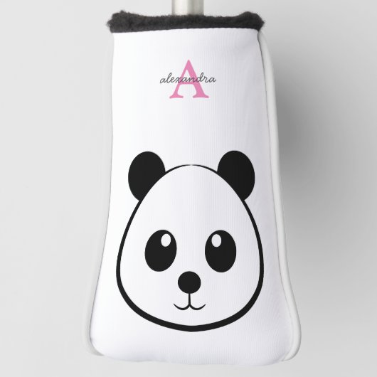 Schattigee panda beer custom Monogram Golfheadcover (Draai 90)