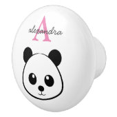 Schattigee panda beer custom Monogram Keramische Knop (Rechts)