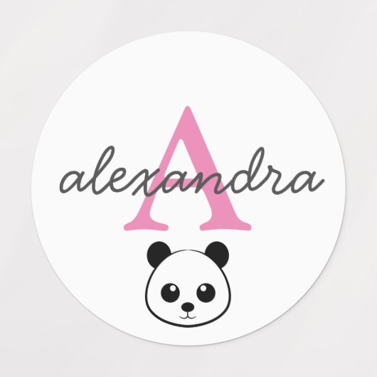 Schattigee panda beer custom Monogram Labels (Design 2)
