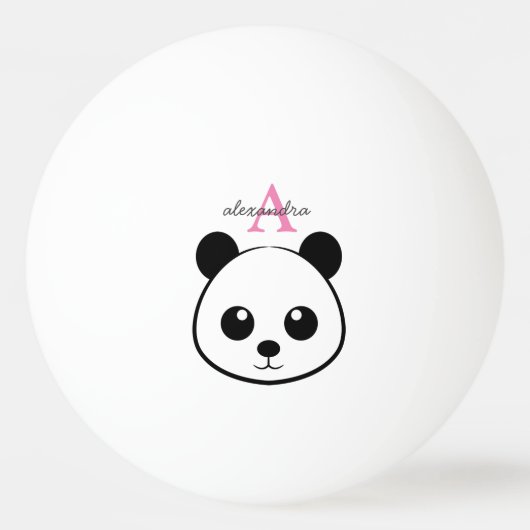 Schattigee panda beer custom Monogram Pingpongballen (Achterkant)