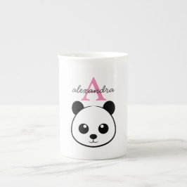 Schattigee panda beer custom Monogram Porselein Kop