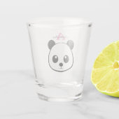 Schattigee panda beer custom Monogram Shot Glas (Achterkant)