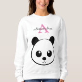 Schattigee panda beer custom Monogram Trui (Voorkant)