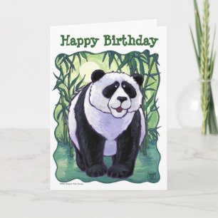Schattigee Panda Beer Happy Birthday Kaart
