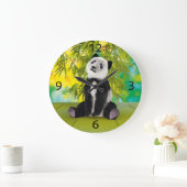 Schattigee Panda Beer Kawaii Dierenvriend Perfect  Grote Klok (Huis)