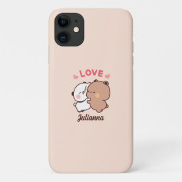 Schattigee Panda beer liefde, gepersonaliseerde me iPhone 11 Hoesje