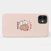 Schattigee Panda beer liefde, gepersonaliseerde me Case-Mate iPhone Case (Achterkant (horizontaal))