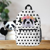 Schattigee Panda Beer Zwart-wit Polka Dot Rugzak