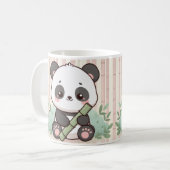 Schattigee Panda Cartoon Mok Ontwerp (Voorkant links)