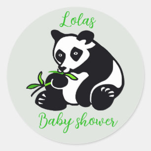 Schattigee PANDA - Dier - baby shower - Personalis Ronde Sticker