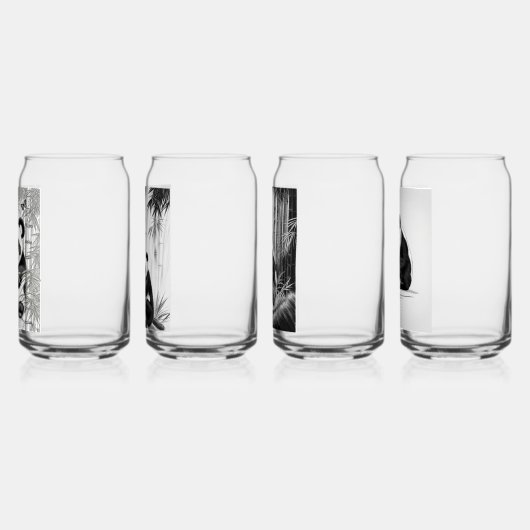 Schattigee Panda Drinkware Set Blikvorm Glas (Links)