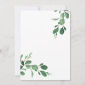 Schattigee Panda Gender Neutral Greenery Baby show Kaart (Achterkant)