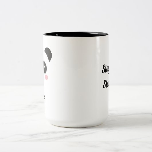 Schattigee Panda Gezicht Gepersonaliseerde Mok – A (Center)