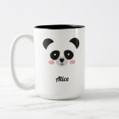Schattigee Panda Gezicht Gepersonaliseerde Mok – A (Links)