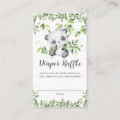 Schattigee Panda Greenery Baby shower Luier Raffle Informatiekaartje (Voorkant)