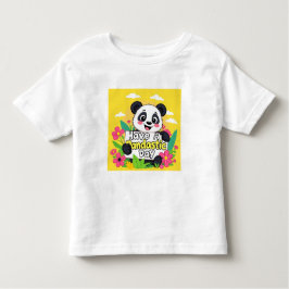 Schattigee panda: "Heb een Pandastische Dag" Kinder Shirts
