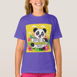 Schattigee panda: "Heb een Pandastische Dag" T-shirt