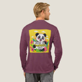 Schattigee panda: "Heb een Pandastische Dag" Tri-Blend Shirt (Achterkant)