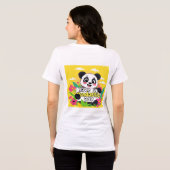 Schattigee panda: "Heb een Pandastische Dag" Tri-Blend Shirt (Achterkant volledig)