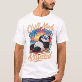 Schattigee Panda in Chill mode Zomer T-shirt