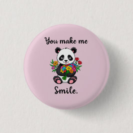 Schattigee panda, je doet me glimlachen ronde button 3,2 cm