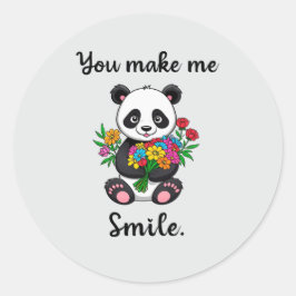 Schattigee panda, je doet me glimlachen ronde sticker