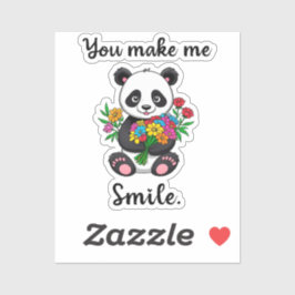 Schattigee panda, je doet me glimlachen sticker
