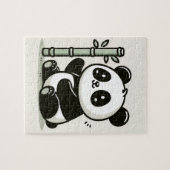 Schattigee panda met bamboe legpuzzel (Horizontaal)