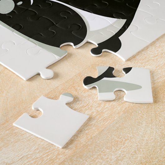 Schattigee panda met bamboe legpuzzel (Zijkant)