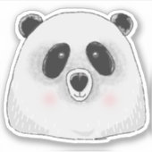 Schattigee panda moderne kunst. Kinder grappige be Sticker (Voorkant)