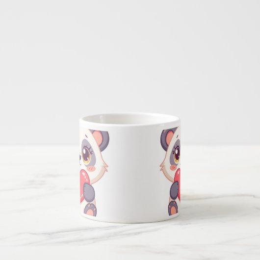 Schattigee Panda Mok – Kawaii Cartoon Animal Coffe (Voorkant)