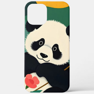 Schattigee panda print iPhone 12 pro max hoesje