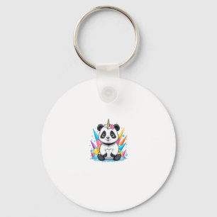 Schattigee Panda Rijden Eenhoorn Meisjes Vrouwen R Sleutelhanger