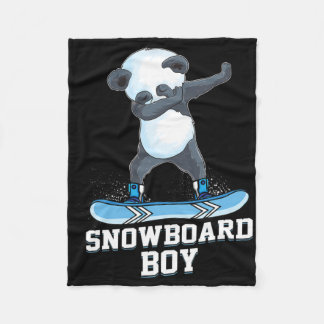 Schattigee Panda Snowboarden Skiën Dabbing Panda S Fleece Deken