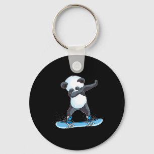 Schattigee Panda Snowboarden Skigeschenken Dabbing Sleutelhanger