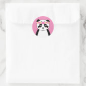 Schattigee panda stickers - roze bloemen (Tas)
