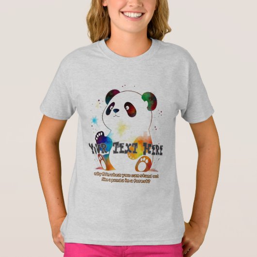 Schattigee panda t-shirt (Voorkant)