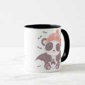 Schattigee Panda Vampire met Ghost & Bats Hallowee Mok (Voorkant rechts)