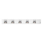 Schattigee panda waterverf bloemen lint (Voorkant)