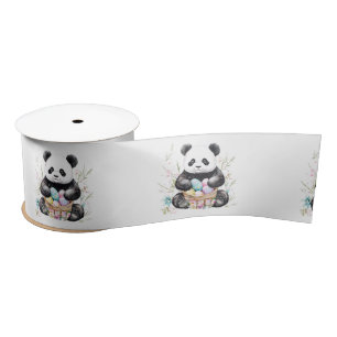 Schattigee panda waterverf bloemen lint
